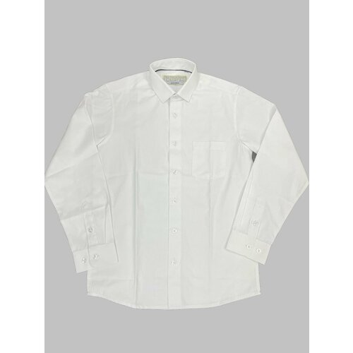 фото Школьная рубашка tsarevich, размер 152-158, белый