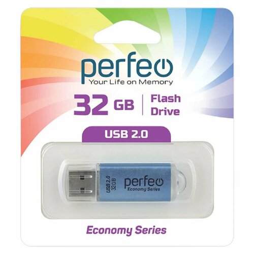 USB флешка Perfeo 32GB E01 Blue economy series