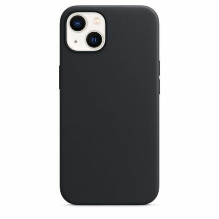 Чехол кожаный MagSafe для iPhone 13 / Анимация NFC / Leather Case with MagSafe /Midnight