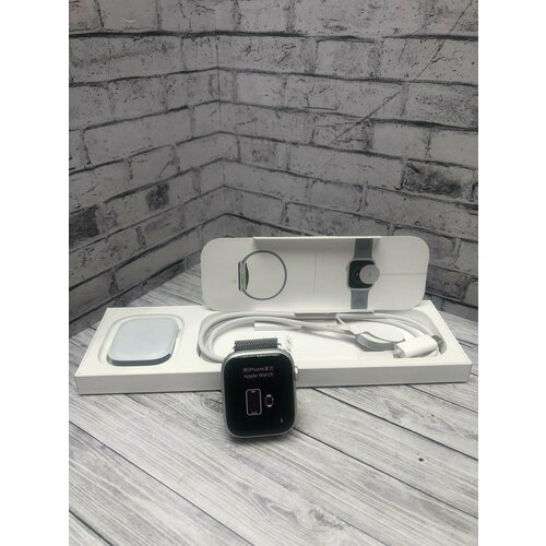 Умные часы Apple Watch Series 9 45 мм Aluminium Case GPS SilverStorm Blue Sport Band 5447000₽