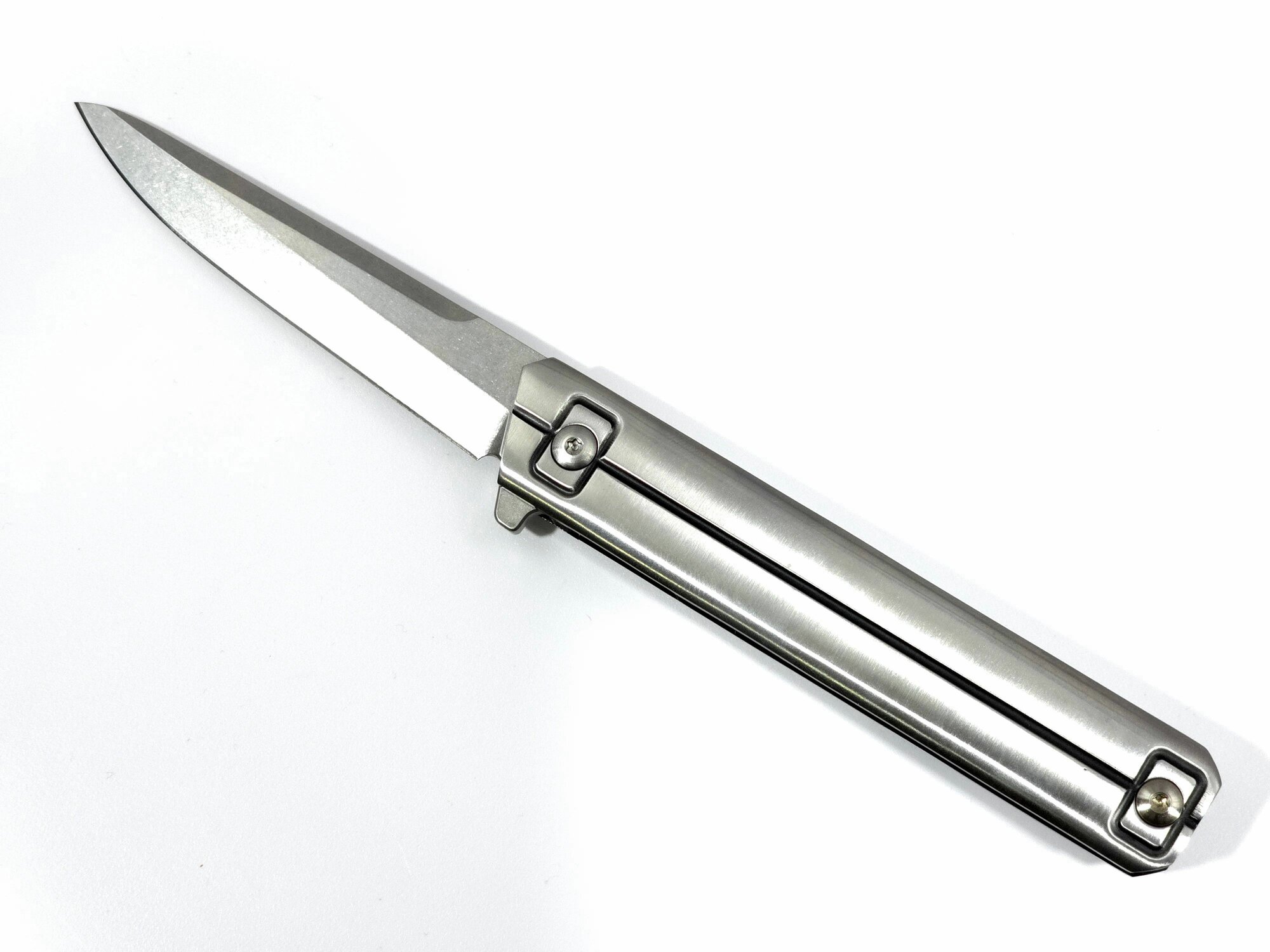Складной нож флиппер classic silver сталь D2