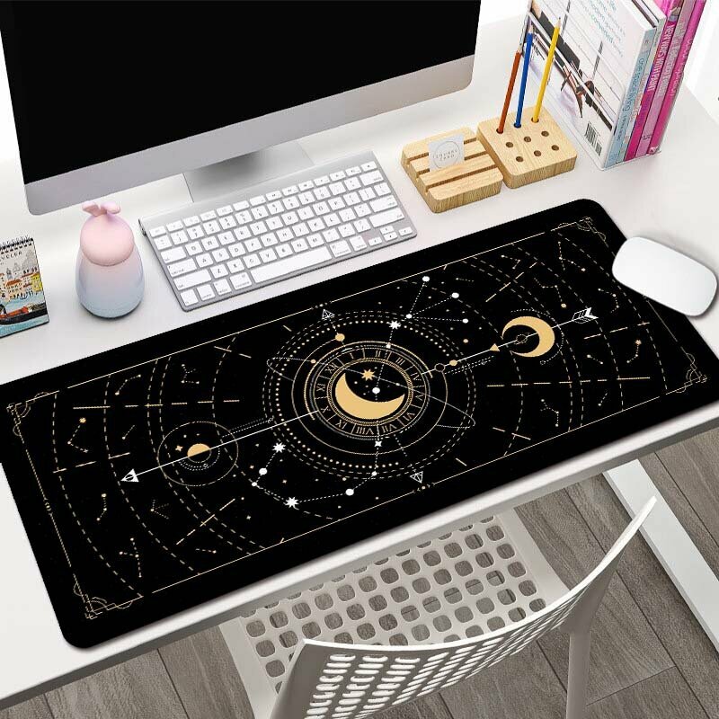 Коврик для мыши Moon, черный, игровой коврик для мыши, 400x900x2 мм