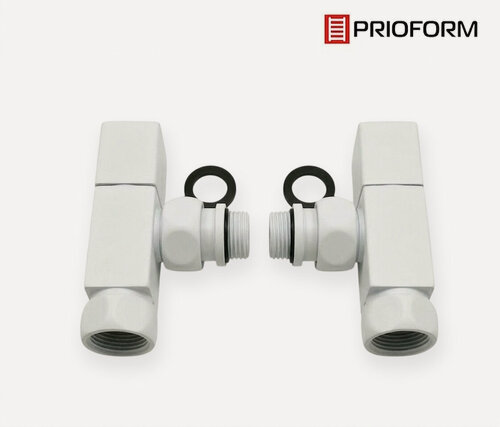 Изображение товара Комплект вентилей угловых Quadro 1/2*3/4 белый