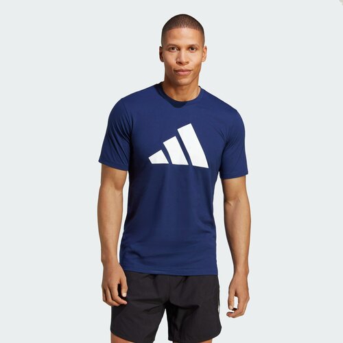 Футболка спортивная adidas, размер S, синий футболка adidas размер s синий