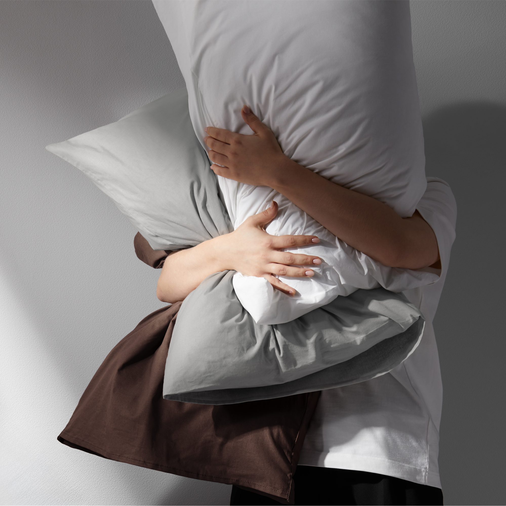 Комплект постельного белья без простыни Pragma Telso 2-х спальный, прохладный серый