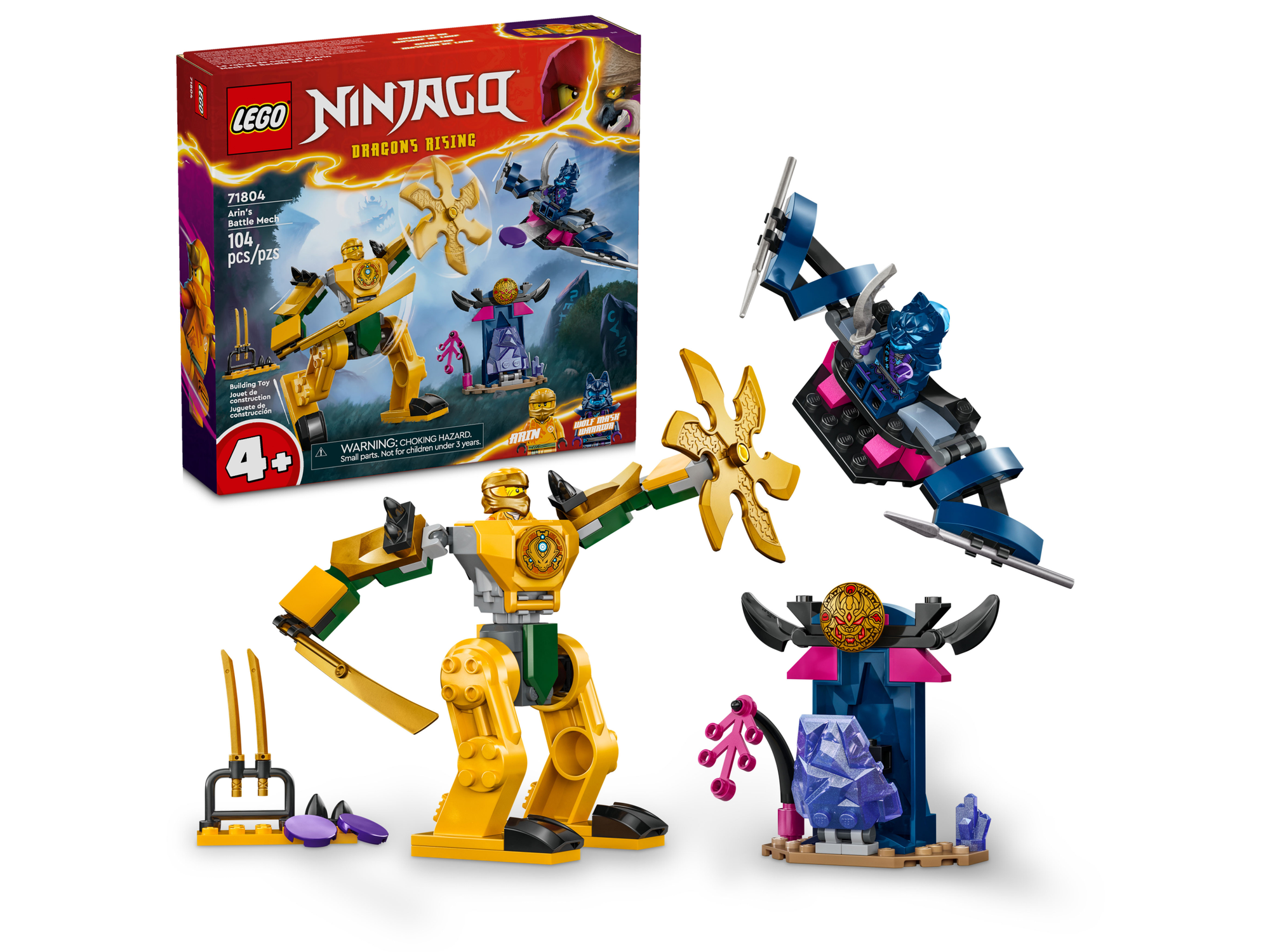 Конструктор LEGO Ninjago 71804 Боевой робот Арина, 104 дет.