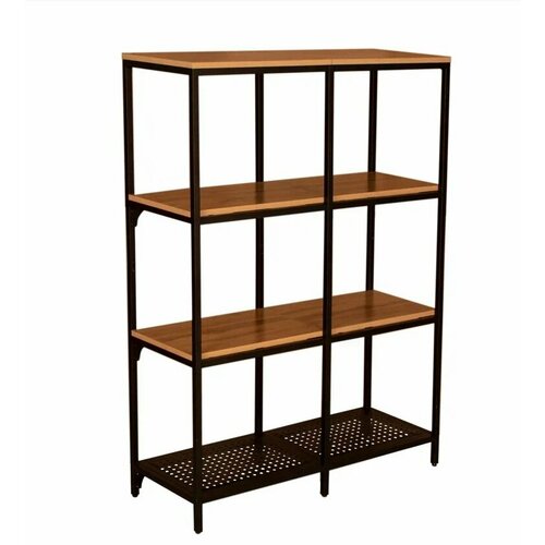 Стеллаж Олимп 4233 Люмен широкий Дуб ВотанМеталл Черный 16220₽