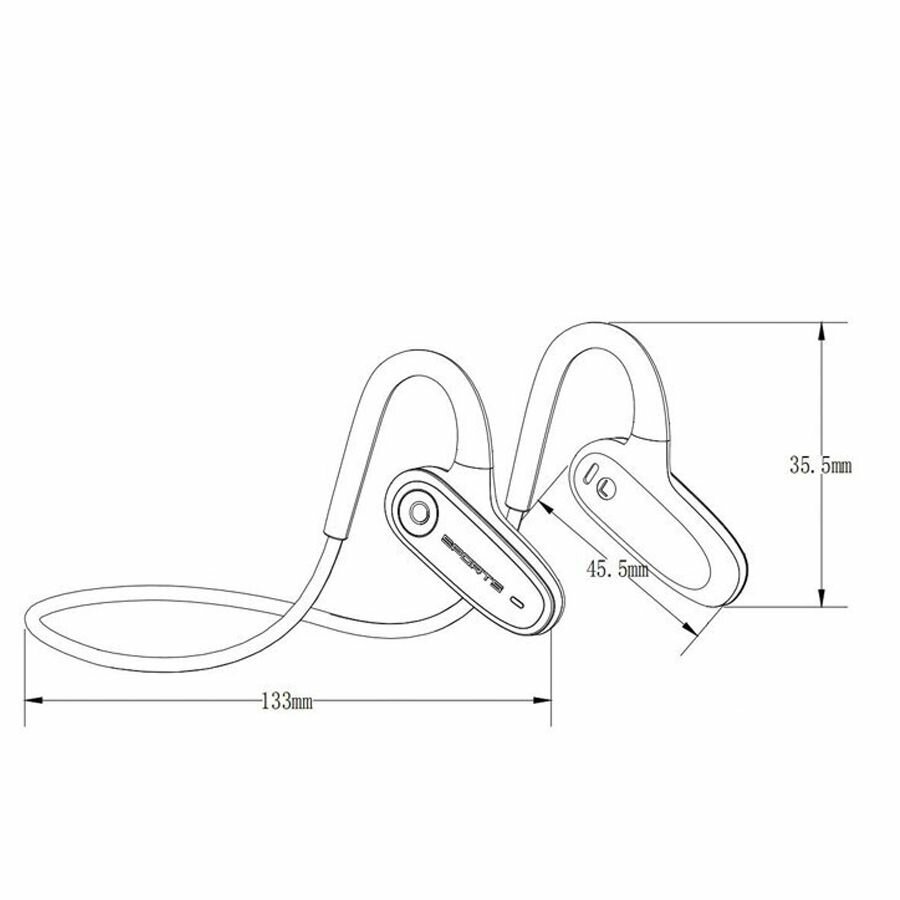 Беспроводные наушники с костной проводимостью / Bluetooth гарнитура для занятия спортом IPX5 — фото 11