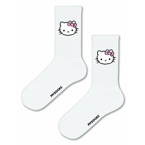 Носки MySocks, размер 36-43, белый набор цветных карандашей куроми kuromi аниме друзья hello kitty 12 цветов