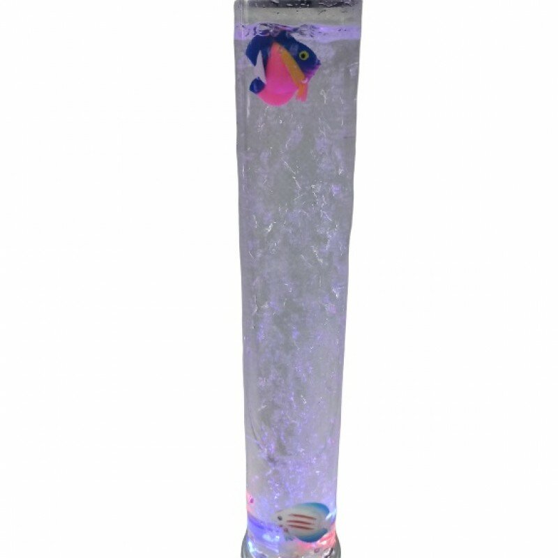 Декоративный светильник "Аквалампа", Светильник с рыбками 50см, d=6см, с LED подсветкой