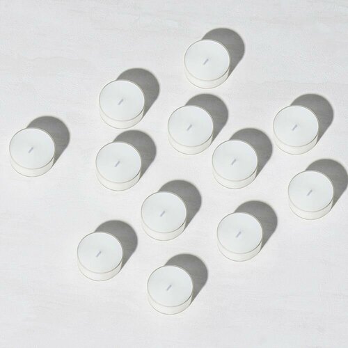 Свечи чайные Круг белые 12 шт 593₽