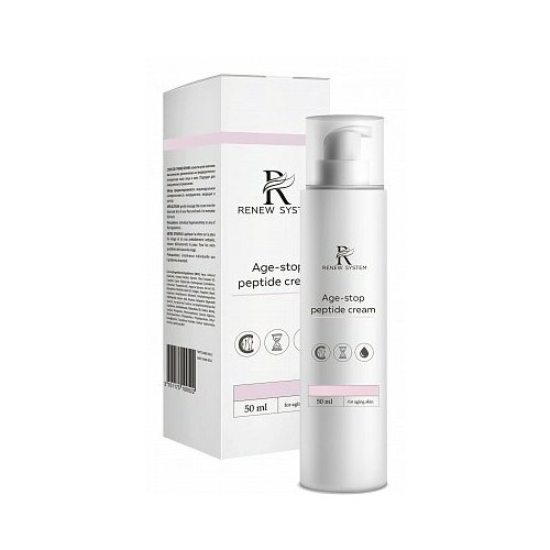 Renew System Крем Age-Stop Peptide для Возрастной Кожи с Пептидами, 50 мл renew system пилинг для лица age stop peptide peel пептидный 60 мл