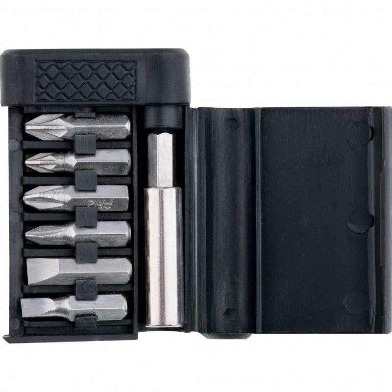 Набор бит SPARTA 7шт сталь 45Х магнитный адаптер бокс