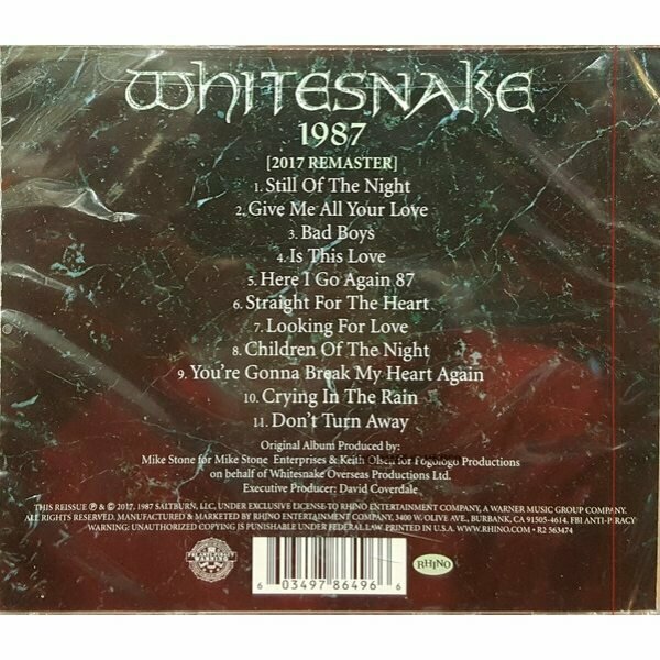 Whitesnake - 1987 30th Anniversary CD Медиа - фото №4