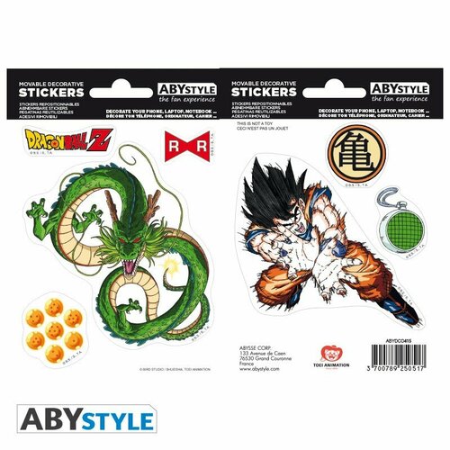 наклейки abystyle dragon ball dbz goku vegeta 16x11cm 2 sheets abydco218 Наклейки ABYstyle Dragon Ball DBZ Shenron 16x11cm 2 sheets ABYDCO415