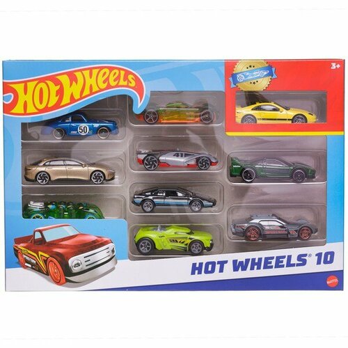 Набор машинок Mattel Hot Wheels Подарочный 10 машинок №29 машинки hot wheels cyberrig 1 64 bfm60 hmg00