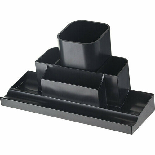 подставка для пишущих принадлежностей uniplast офис класс пластик черный Подставка для скрепок Подставка для канцеляр. мелочей башня