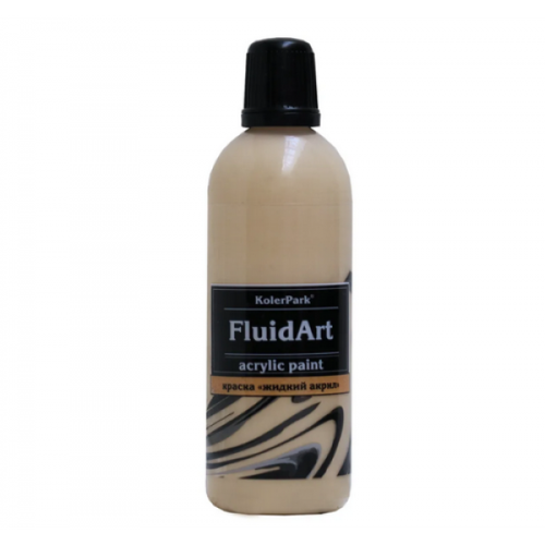 Краска Fluid Art (жидкий акрил) KolerPark (80 мл), бежевый краска kolerpark fluid art фиолетовый 80 мл