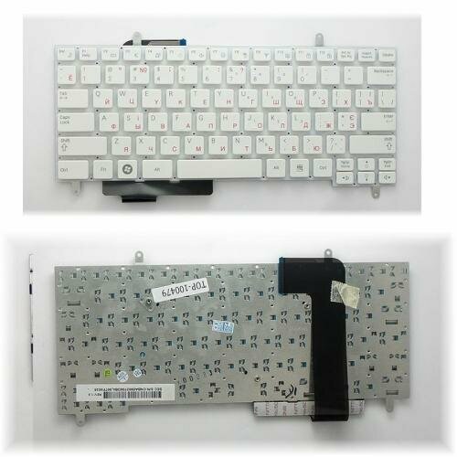 Клавиатура для ноутбука Samsung N210, N220 Series. Плоский Enter. Белая, без рамки клавиатура для ноутбука samsung r418 r420 rv408 series плоский enter черная без рамки pn ba59 02490c