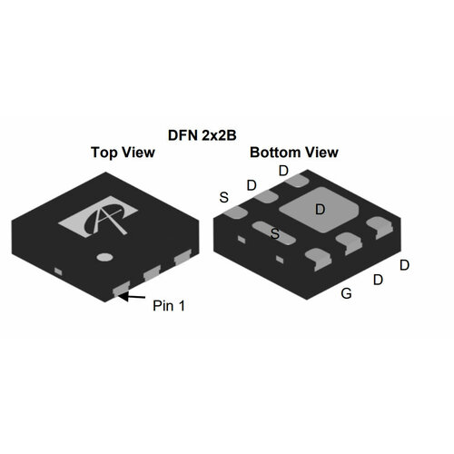 Микросхема AON2420 N-Channel MOSFET 30V 8A DFN2X2B