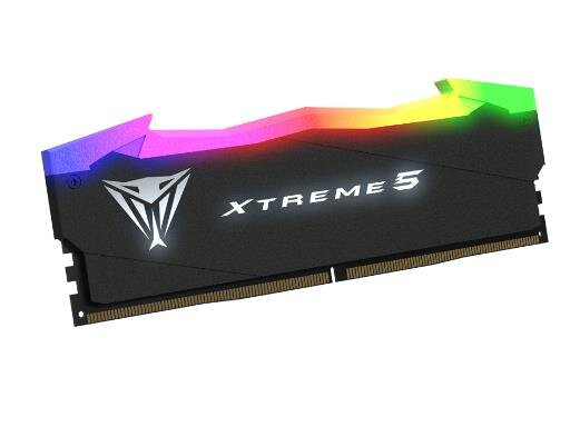 PATRIOT Memory Module PATRIOT Viper Xtreme 5 Gaming DDR5 Общий объём памяти 32Гб Module capacity 16Гб Количество 2 7600 МГц Множитель частоты шины 38 1.45 В RGB черный PVX532G76C36K