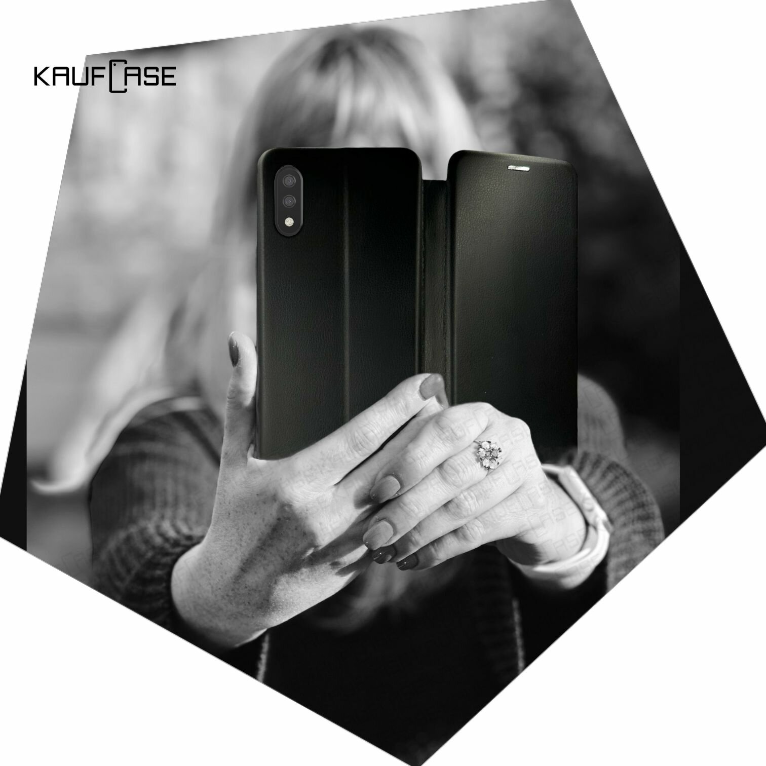 Чехол книжка KaufCase для телефона Samsung A01 /M01 (A015 /M015) (5.7"), черный. Трансфомер