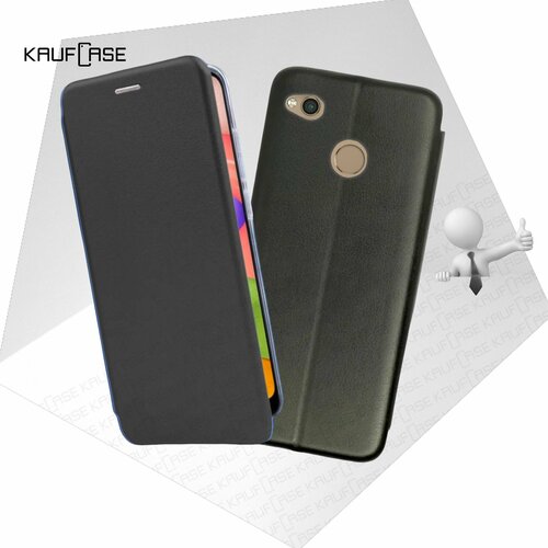 Чехол книжка KaufCase для телефона Xiaomi Redmi 4X (5), черный. Трансфомер