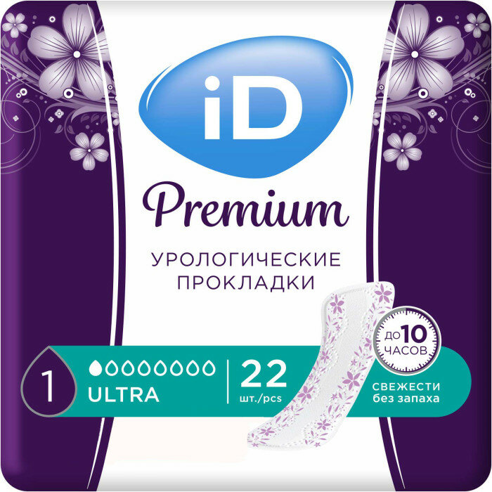 ID Урологические прокладки Premium Ultra 22 шт