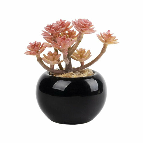 Цветок искусственный декоративный Розовые цветочки в кашпо10см арт88215 1562₽