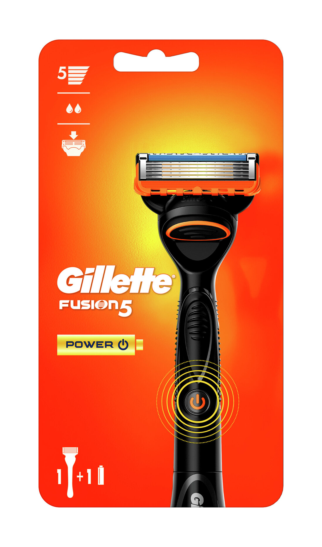 GILLETTE Станок для бритья Gillette Fusion Power Red, 1 сменная кассета