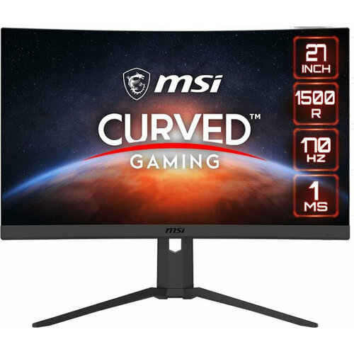 Монитор MSI 27 G27CQ4P E2 черный VA LED 1ms 16:9 HDMI матовая HAS 250cd 178гр/178гр 2560x1440 170Hz FreeSync Premium DP 2K 4