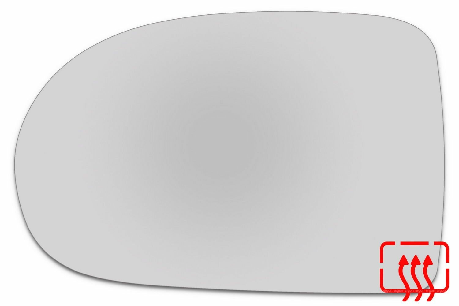 Элемент зеркала DODGE Caliber c 2006 по 2009 левый сферический c обогревом 24110608