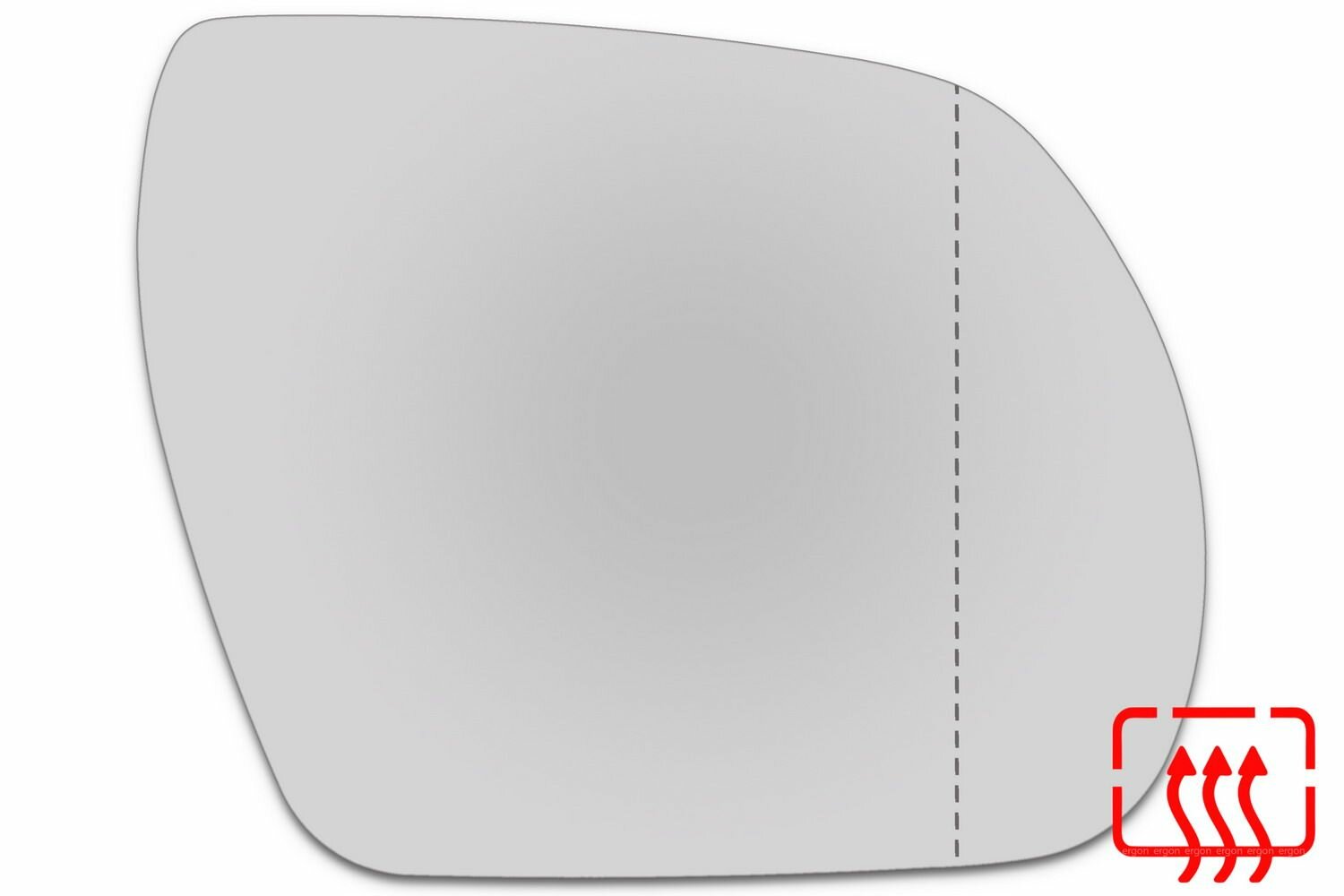 Зеркальный элемент правый HYUNDAI Santa Fe II (06-12) асферика нейтральный с обогревом