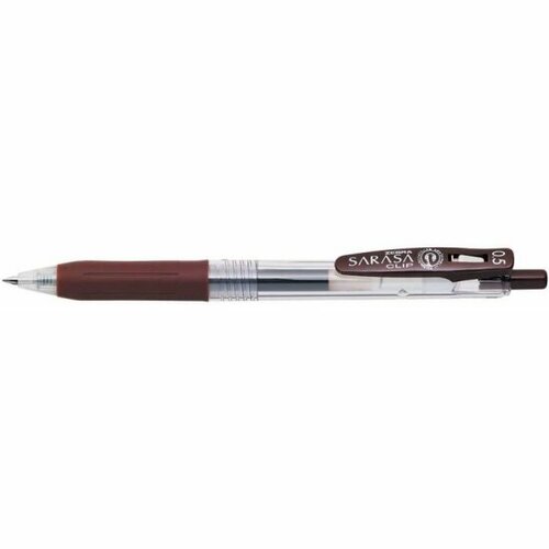 Ручка гелевая ZEBRA SARASA CLIP (JJ15-E) авт. 0.5мм резин. манжета коричневый zebra ручка гелевая sarasa clip цвет темно оранжевый
