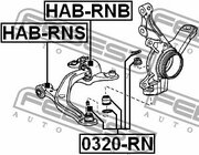 Опора подвески шаровая, 0320RN FEBEST 0320-RN