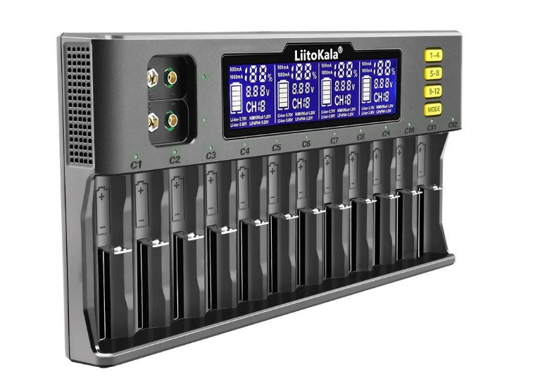 Зарядное устройство Liitokala Lii-S12 ( для 12-ти 18650-10440  Li-ion/NiMh ток заряда 05/1A LCD/USB)