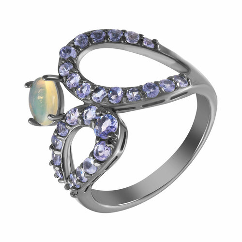 фото Кольцо element47, серебро, 925 проба, опал синтетический, размер 17.5