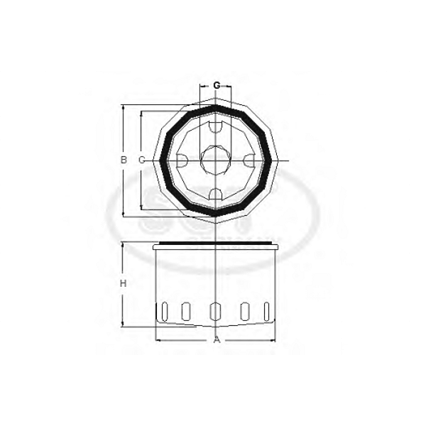 Масляный фильтр Sct Germany SM836 Vag: 030115561AA 030115561AD 030115561E 030115561F 030115561K 030115561P 030115561AN