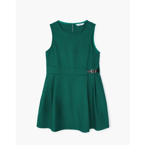 Платье Gloria Jeans, размер 7-8л/128 (32), зеленый, черный