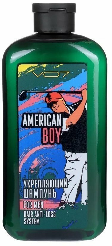 VO7 Набор для мужчин American Boy, Средство для лица 160 мл и Шампунь укрепляющий для мужчин 500 мл /