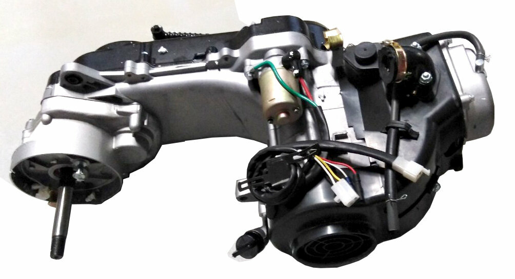 Двигатель скутер 4х такт. 80 см3 139QMB длинная ось длинный вариатор (R12")(45см)