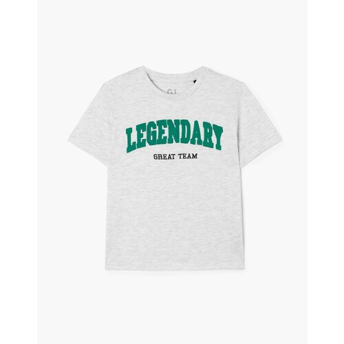 фото Футболка gloria jeans, размер 7-8л/128 (32), серый