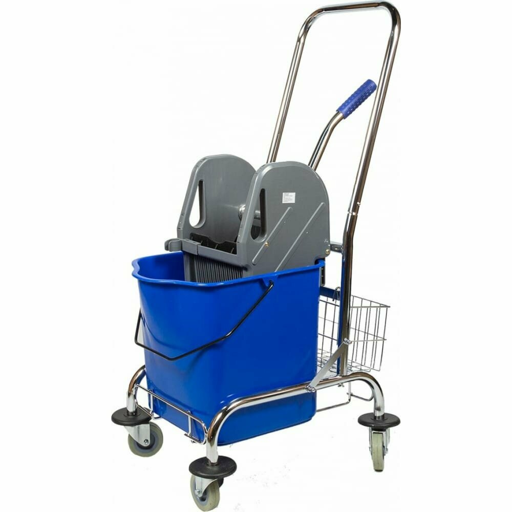 Тележка уборочная Baiyun Cleaning 1x23L синий/серый (nv-11123) - фото №2