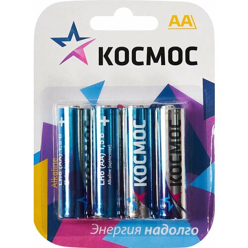 Батарейка Космос AA (LR6) алкалиновая 4 шт.