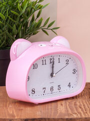 Часы настольные с будильником Cute animal pink