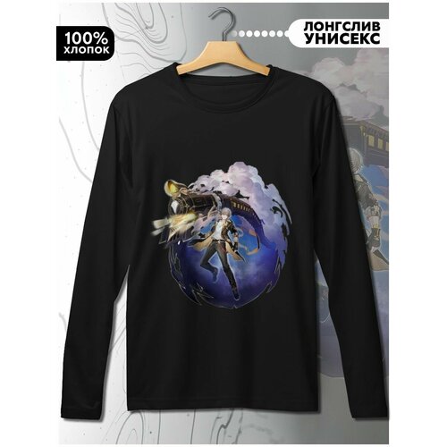 фото Лонгслив hypnotica, размер l, черный