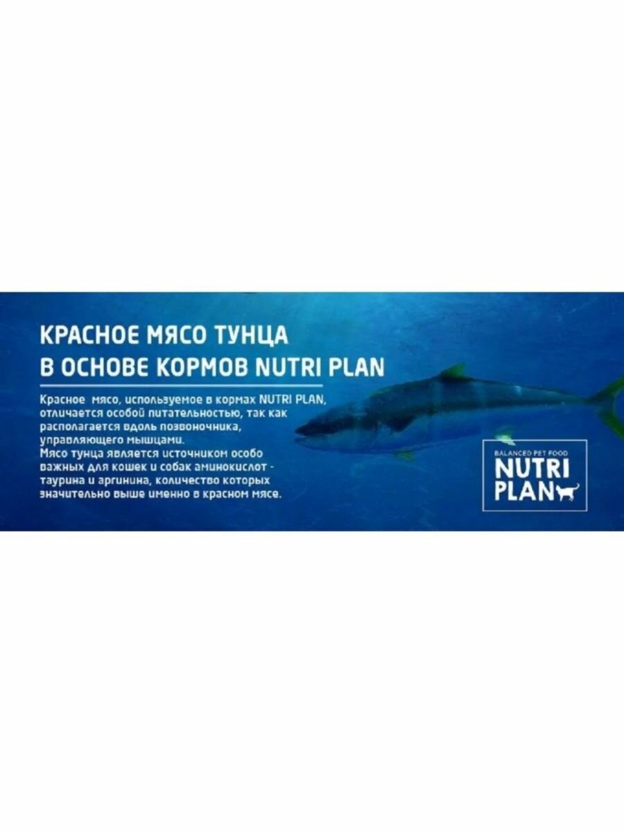 NUTRI PLAN Корм влаж.тунец с куриной грудкой в собственном соку д/кошек конс.160г Nutri Plan - фото №14