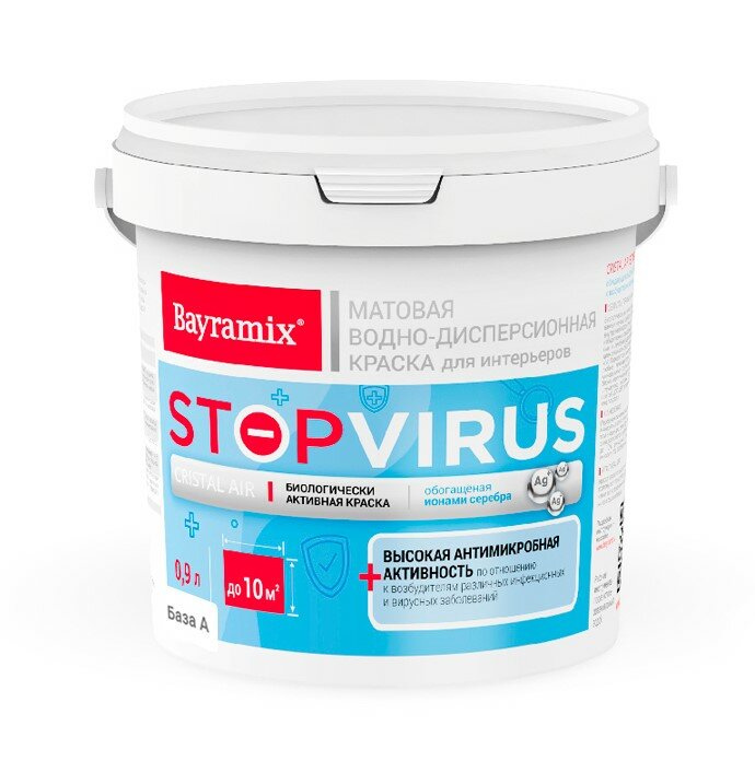 Краска водно-дисперсионная Bayramix Cristal Air Stopvirus