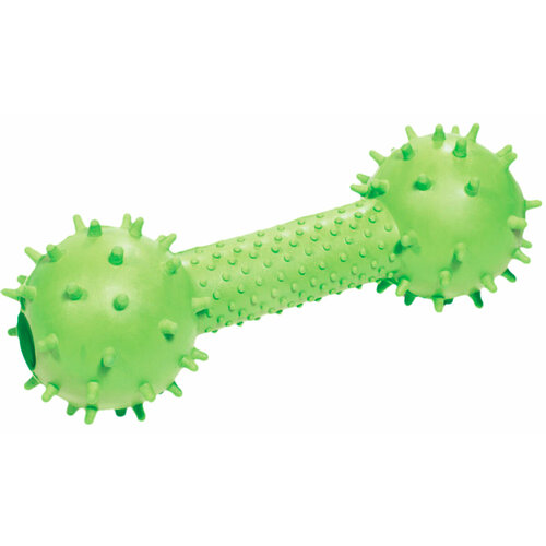 TRIOL игрушка для собак «Гантель шипованная с колокольчиком», 14 см (1 шт) гантель для собак beeztees плавающая 14 см желтый