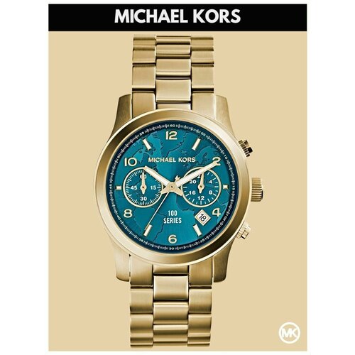 фото Наручные часы michael kors runway, бирюзовый, золотой